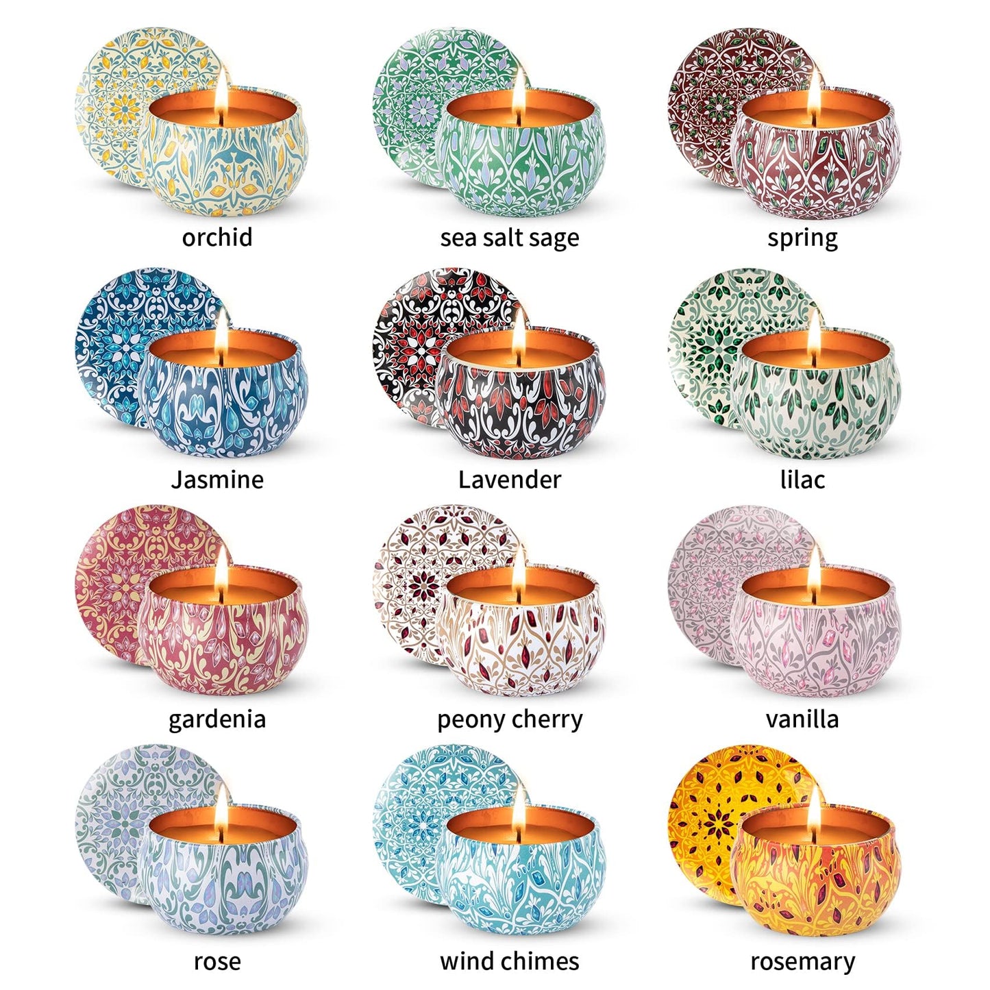 Alikiai Scented Candles for Women, Candles for Home Scented, 12 Pack Soy Wax Christmas Gifts Sets, Birthday Gifts for Women Best Friends Sister Colleague