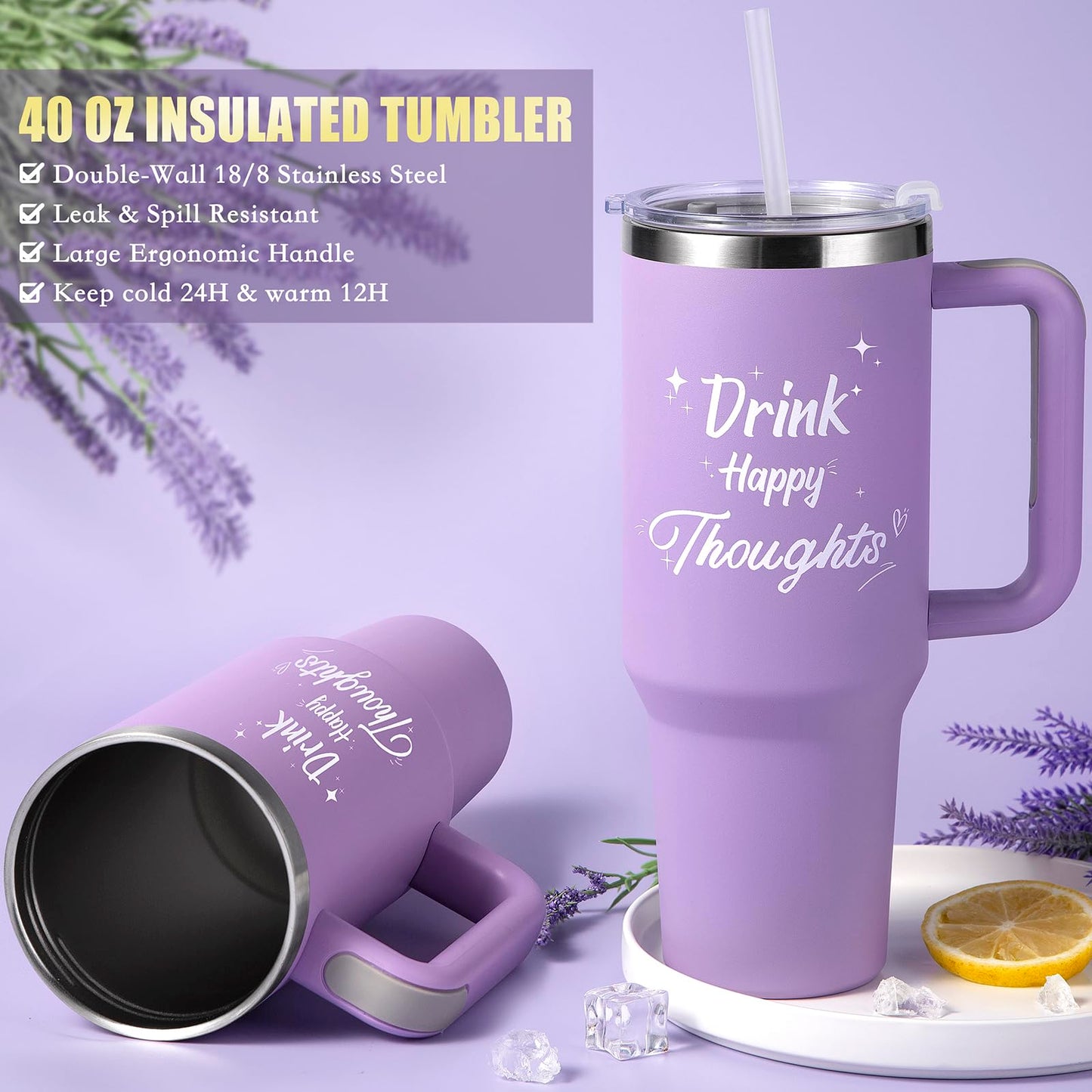 Aeenr Birthday Gifts for Women Self Care Gifts Get Well Soon Gifts, Happy Birthday Spa Gift Baskets w/Flannel Blanket 40 OZ Tumbler Care Package for Mom Wife Sister Best Friend Her Daughter